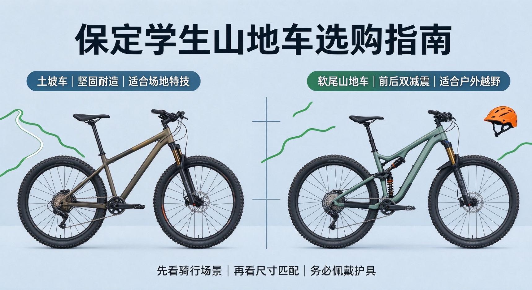 保定学生山地车选购指南：土坡车与软尾山地车怎么选？