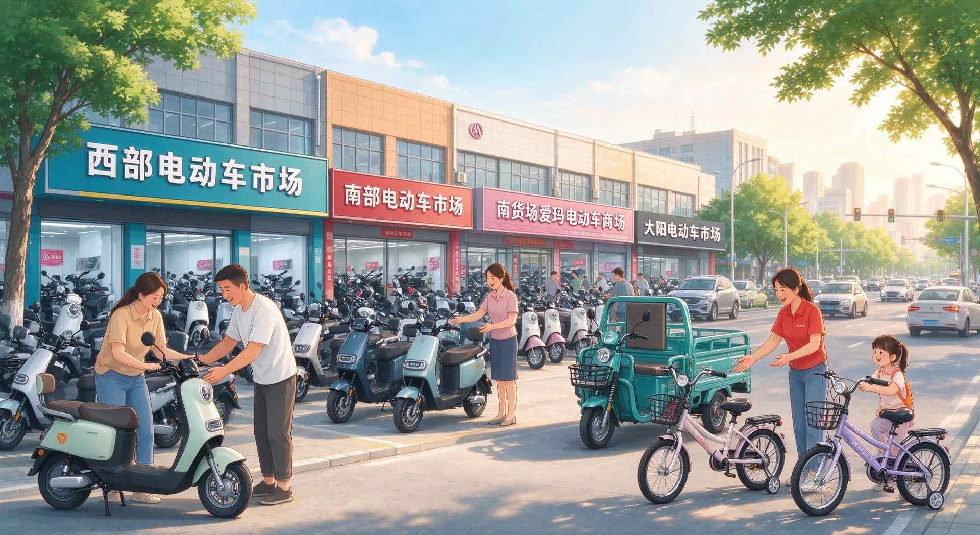 保定选购电动车好去处，几大市场一站式看车